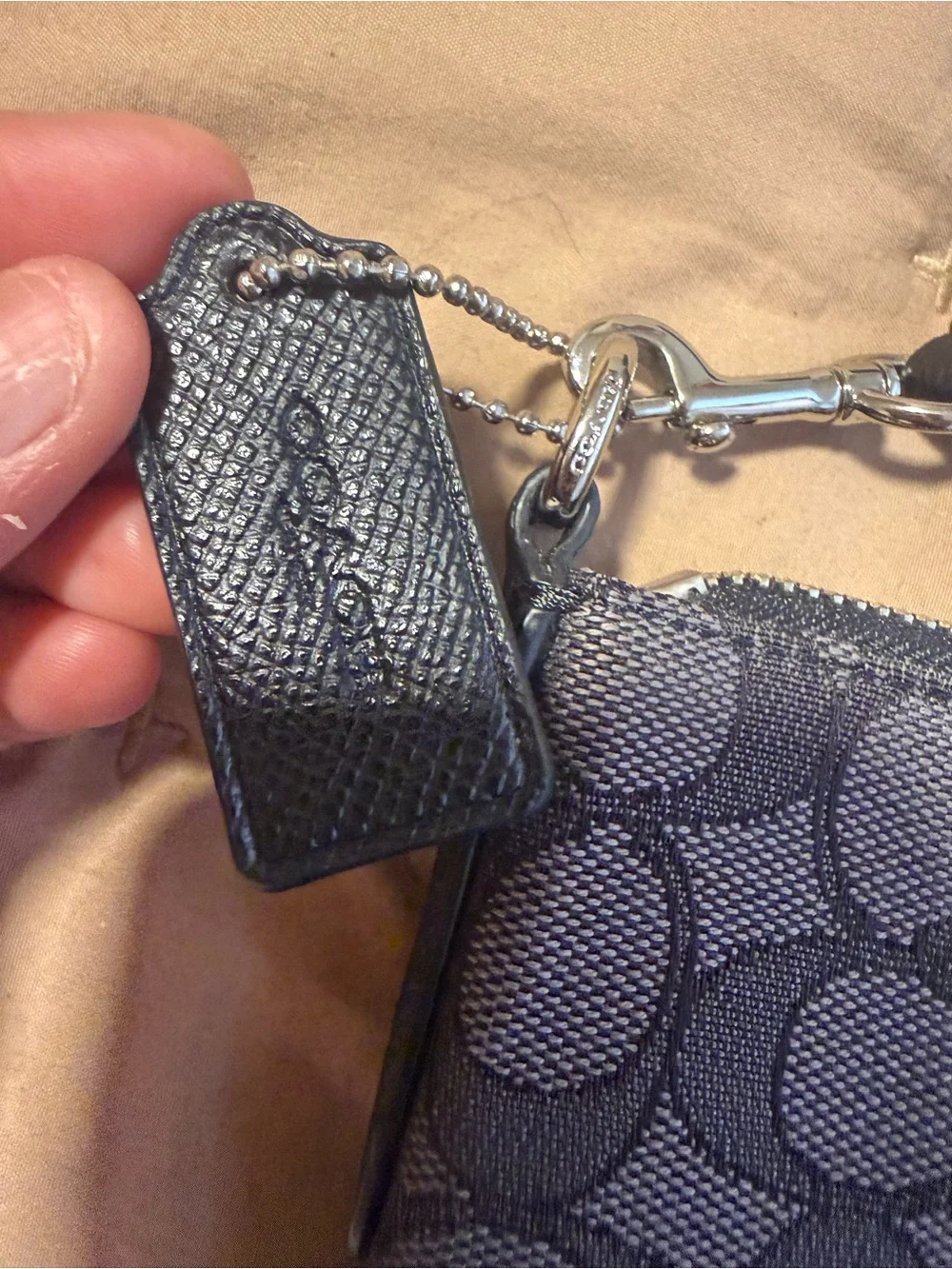 Coach Black Signature Crossbody Pouch